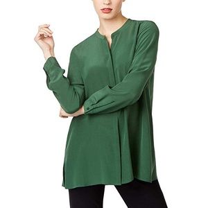 Eileen Fisher Silk cuff sleeve button down top